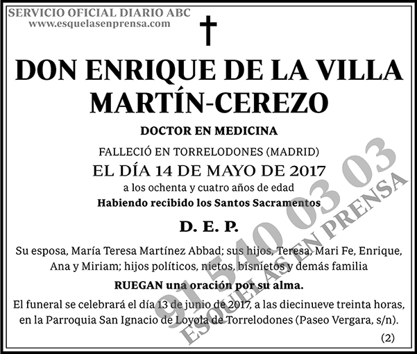 Enrique de la Villa Martín-Cerezo